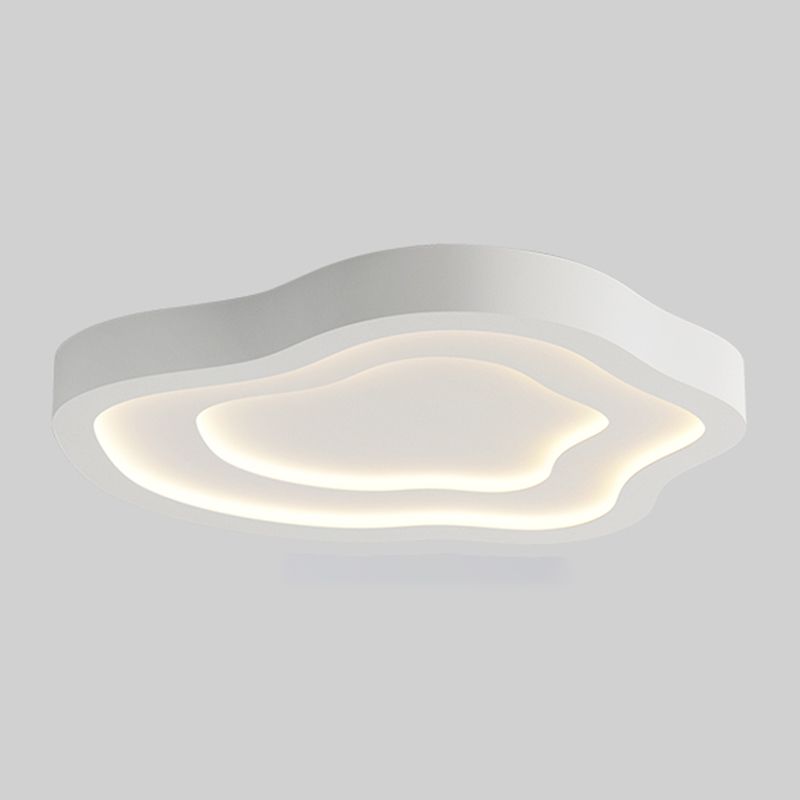 Nordic Ceiling Light Fixture White Flush Mount with Metal for Bedroom