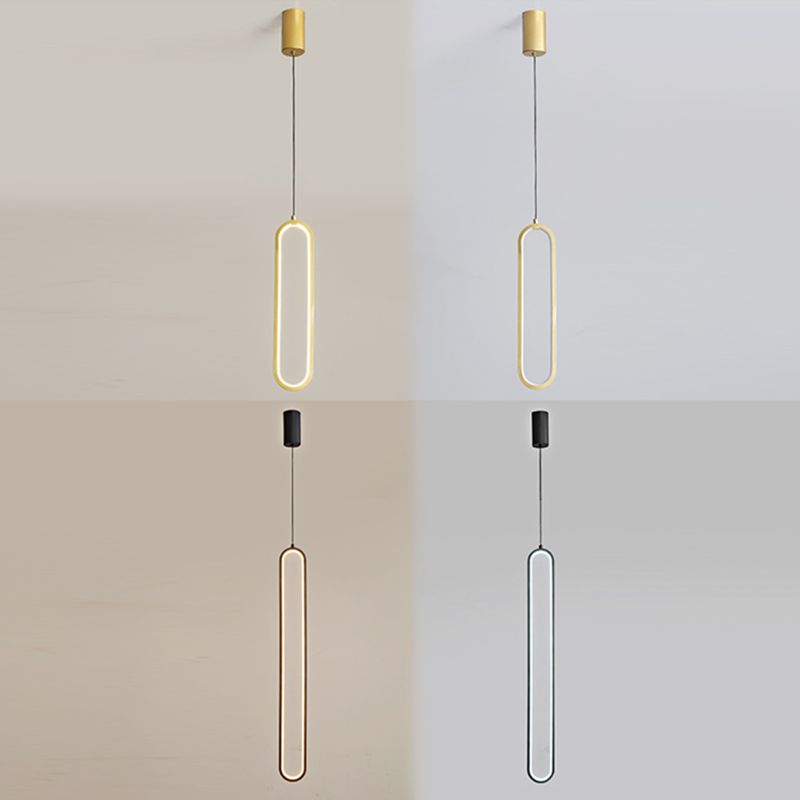 Luci a sospensione a sospensione lineare moderna Metal 1 Luce Light Light