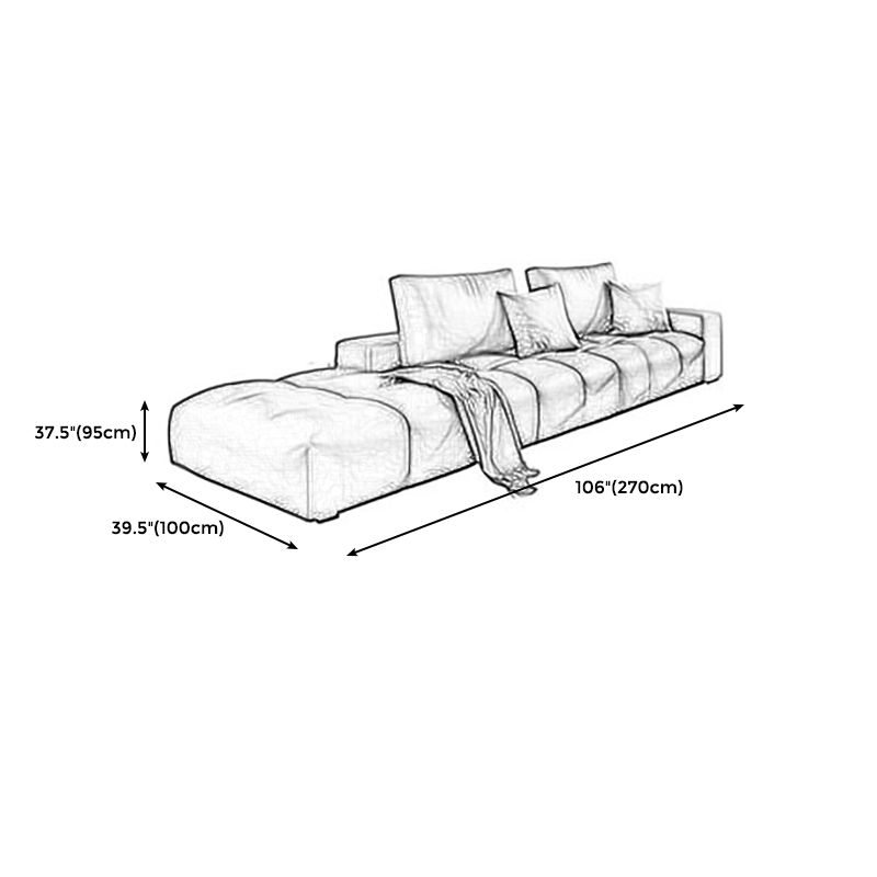 American Traditional Faux Square Arm Sectionals 37.4"High Leather Cushions Sofa,Dark Brown