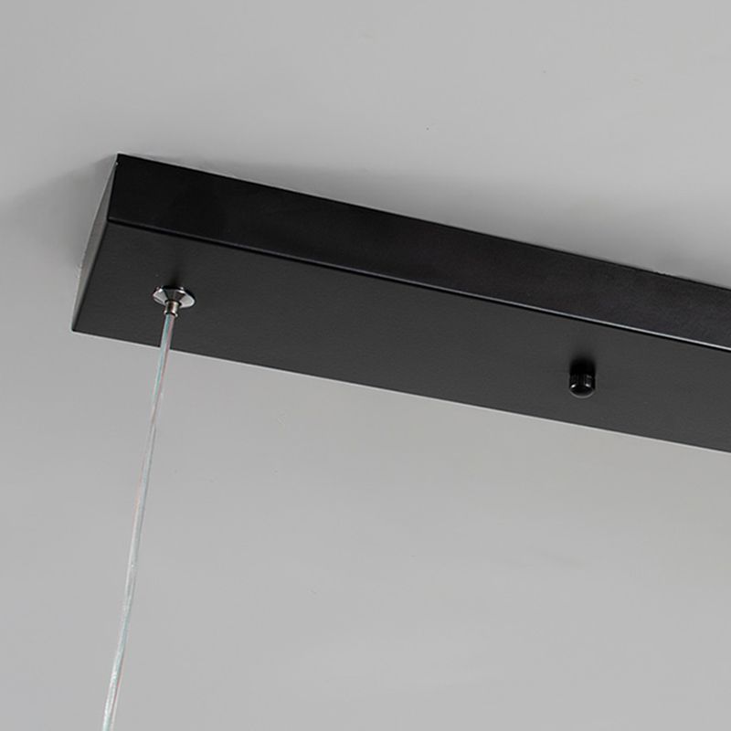 Linear LED Island Lighting in Contemporary Metal 6-Light Pendant Lights for Kitchen