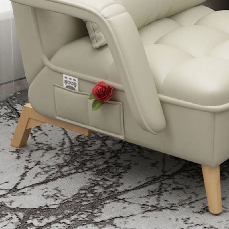 Contemporary Foldable Sofa Chai Living Room Fabric Accent Chair with Cushion