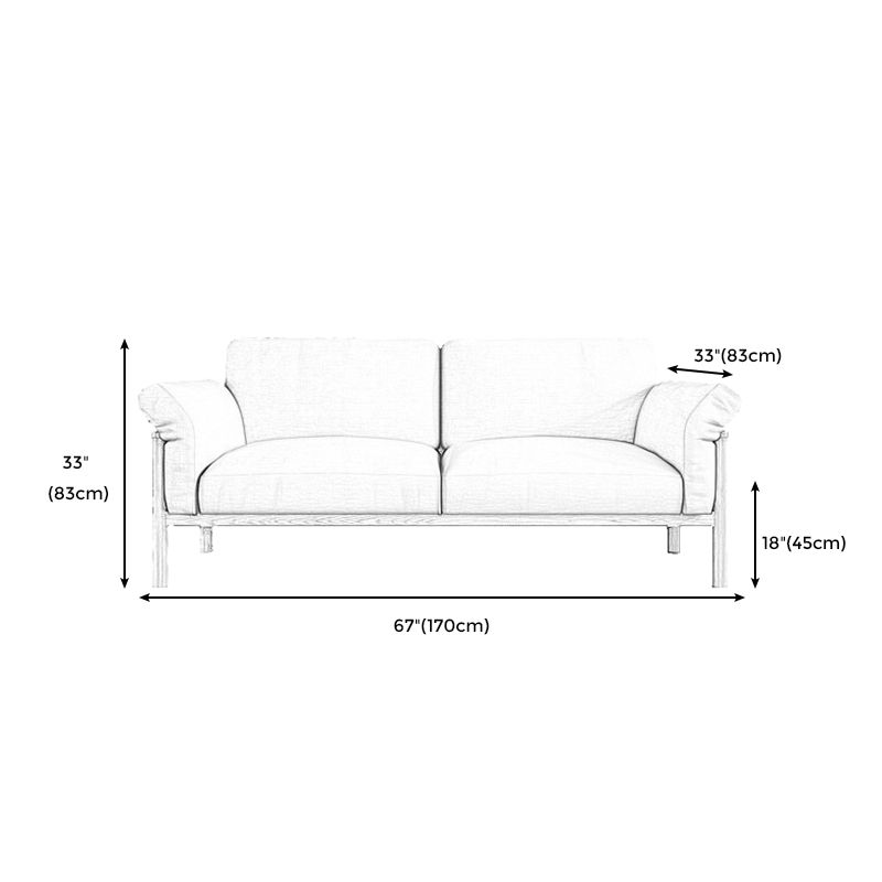 Pillow Top Arm Sofa Cushions 32.68" D x 32.68" H Slipcovered Sofa