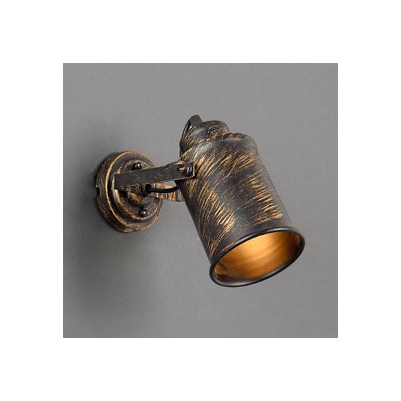 Metallzylinder Schiebelampe Vintage Rustikal 1 leichte Café -Shop Wandleuchte hängende Licht im Messing