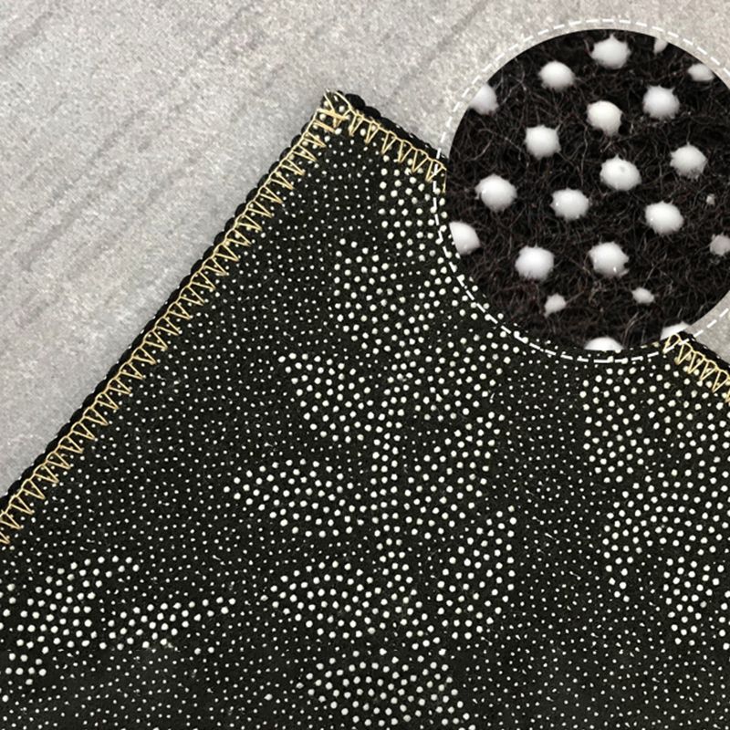 Black Luxury Carpet Polyester Graphic Carpet Non-Slip Backing Carpety for Home Decoration