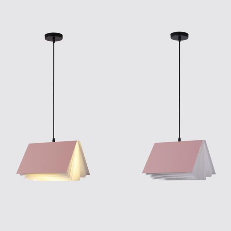 Libro moderno di semplicità a sospensione Lampada a sospensione in metallo a sospensione per il ristorante