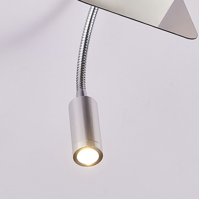 Modern Wall Sconce Metal Rectangle Shape Wall Light with Fabric Shade for Study