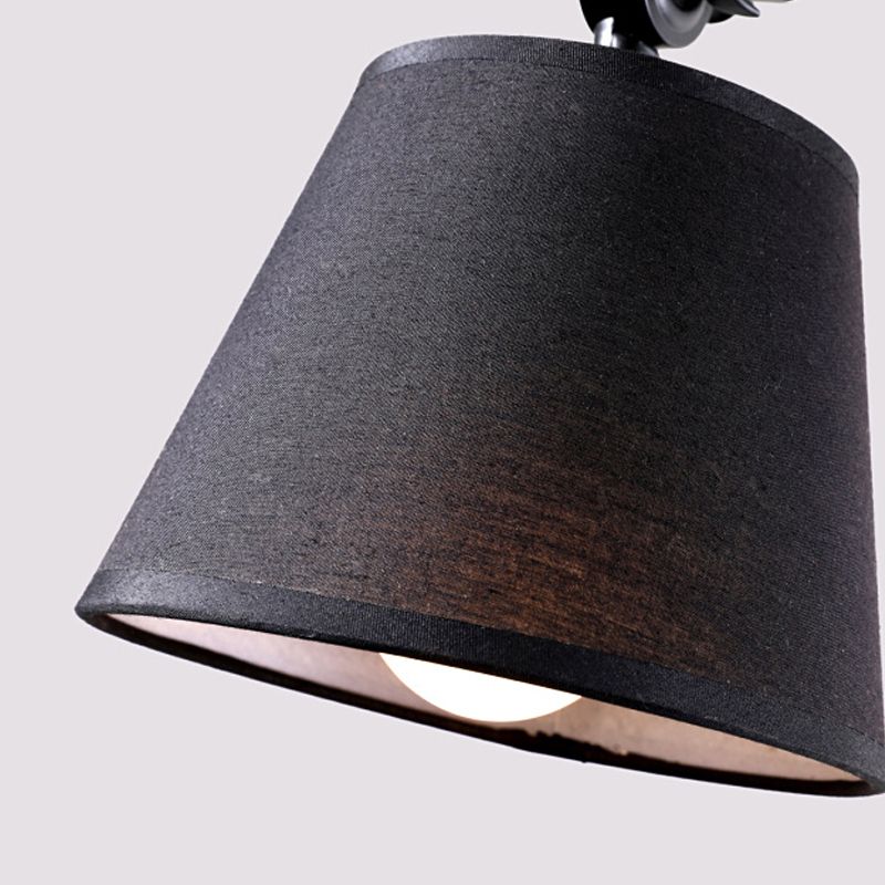 Style moderne mural léger tissu grad lampe applicable réglable pour chambre à coucher