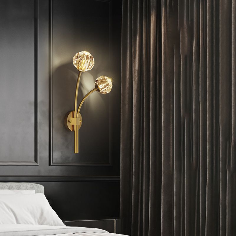 Lámpara de pared de la sala de estar de la sala del aplastador de cristal posmoderna