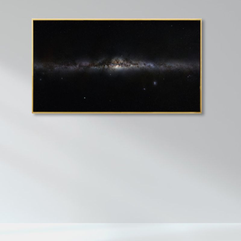 Kids Photo Shooting Star Canvas Print Dark Milky Way Wall Art Decor for Boys Bedroom