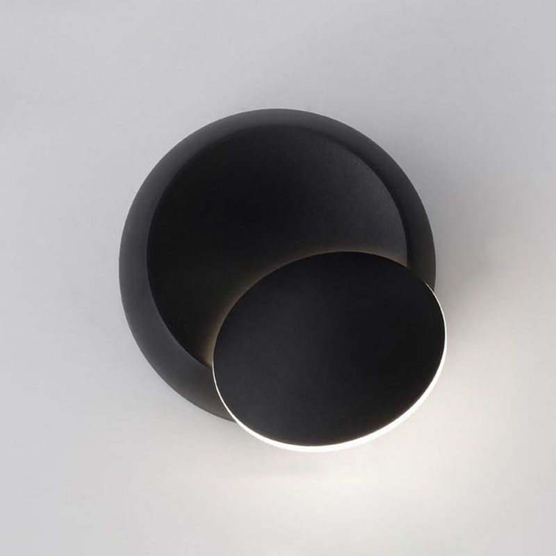 New Modern Aluminum 1-Light Wall Mount Lamp Adjustable Round Wall Sconce for Bedroom