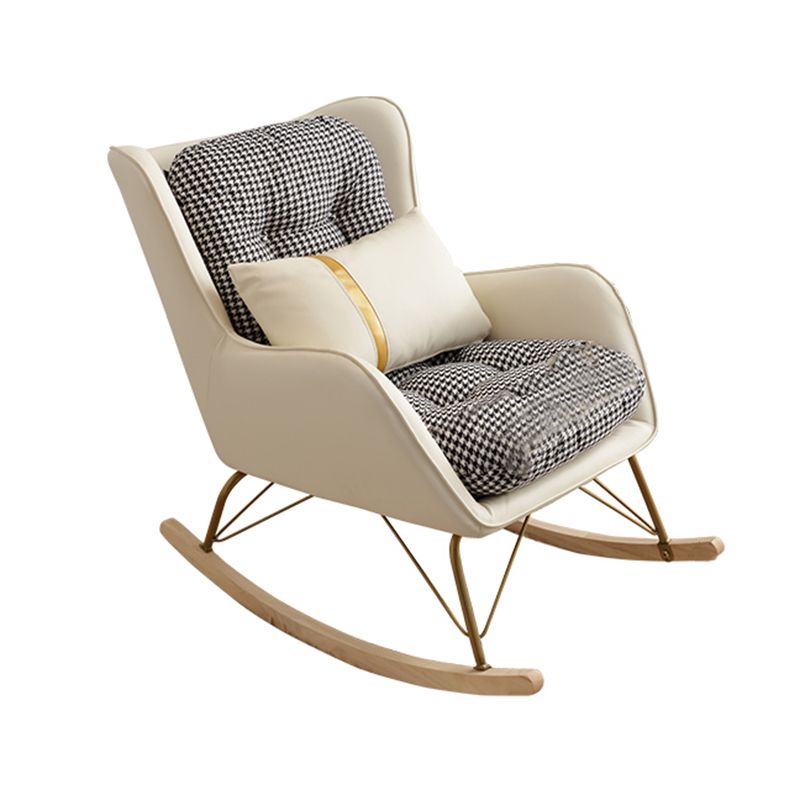 Single Sofa Rocking Chair Indoor Living Room Rocking Chair with Ottoman