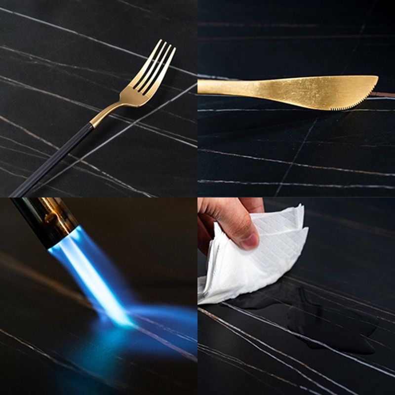 Dining Room Marble Counter-height Pub Table Rectangle Double Pedestal Bar Table