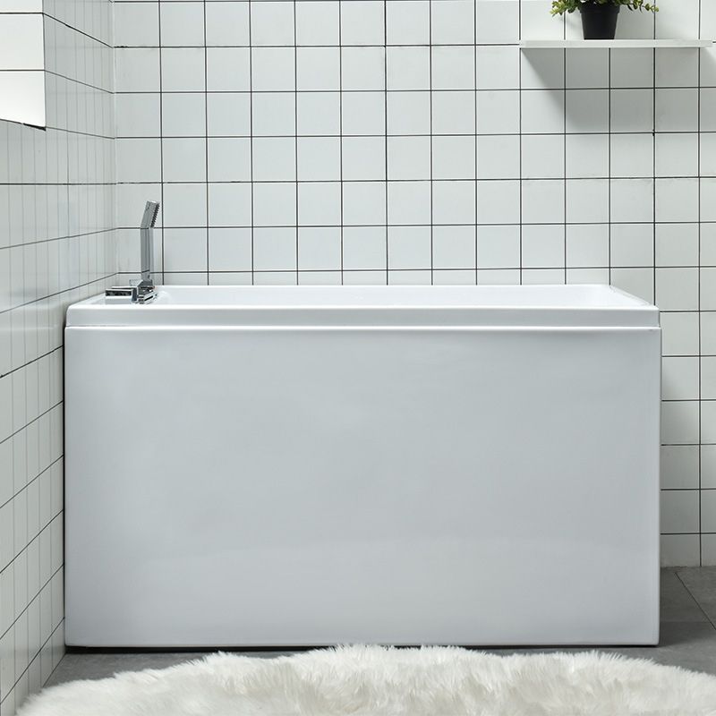 Modern Acrylic-Fiberglass Rectangular Bathtub Freestanding Soaking Bathtub
