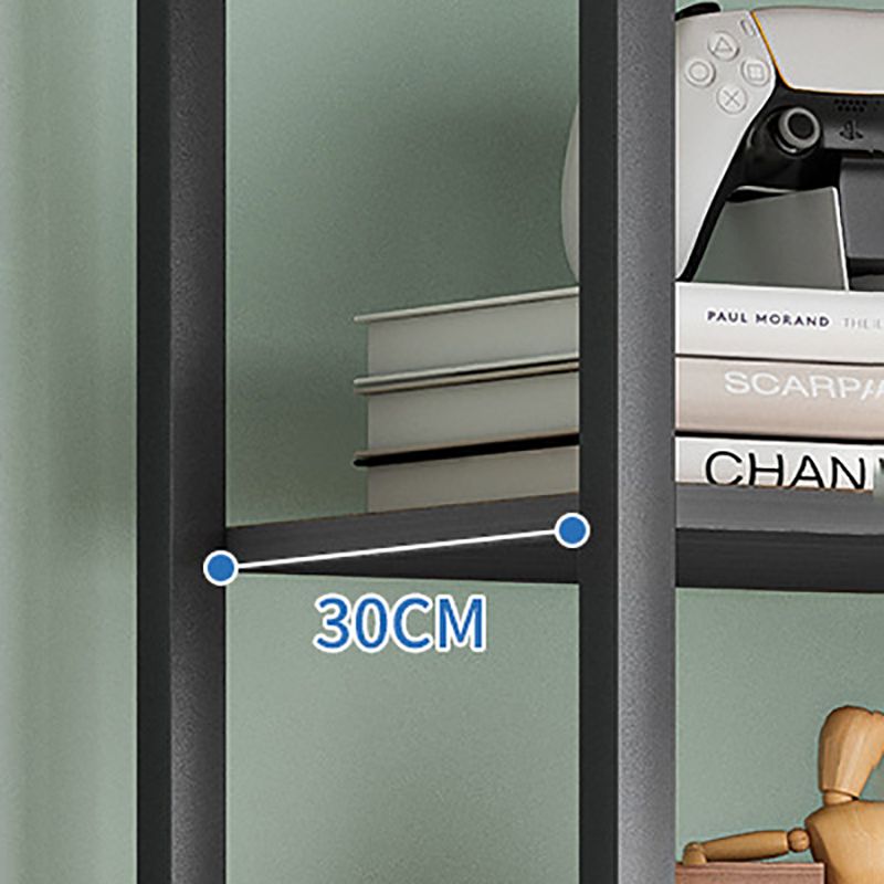 Modern Steel Bookcase Rectangular Shelves 71"H X 12" W Bookshelf for Office