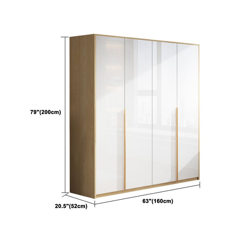 Contemporary Storage Cabinet Engineered Wood Wardrobe Armoire