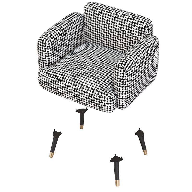 Leather/Faux Leather Modern Sofa 27.95" High Scroll Arm Seating