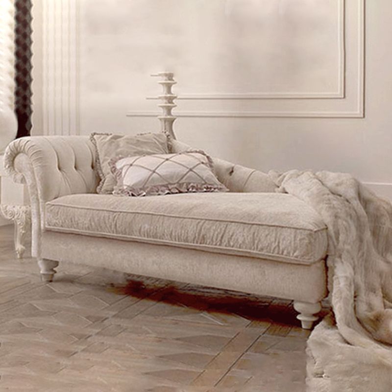 Scandinavian Upholstered Chaise Lounge Couch Fabric Chaise Lounge Chair