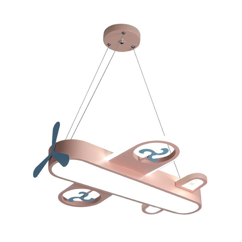 Cartoon Creative Personality Ceiling Pendant Light Metal Aircraft LED Hanging Light for Children Bedroom