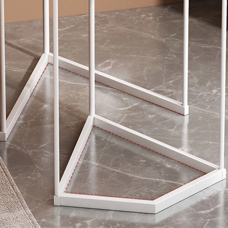 Minimalism Coffee Table Set Glass Round 2-Piece Coffee Cocktail Table