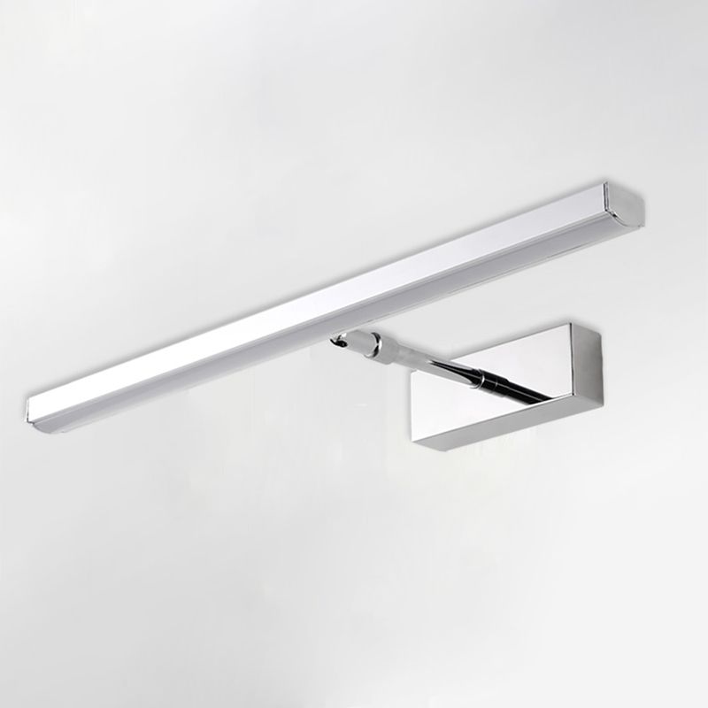 Stainless-Steel LED Wall Light in Modern Concise Style Aluminium Extendable Wall Sconce with Plastic Shade