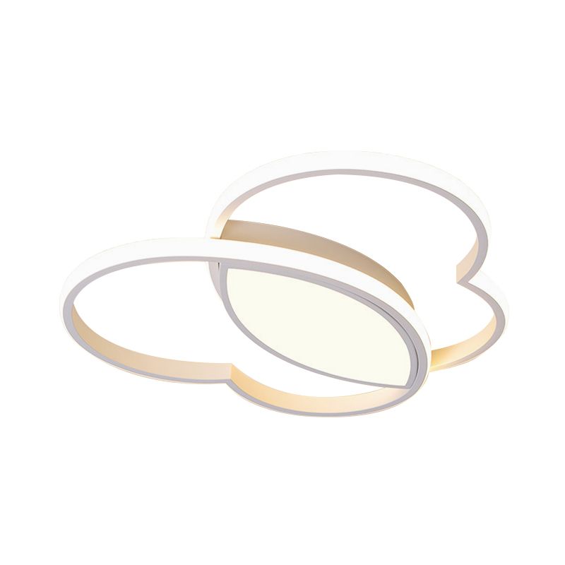 Lámpara de techo LED de estilo nórdico con montaje empotrado en forma de corazón amoroso de acrílico en blanco/rosa/azul para guardería