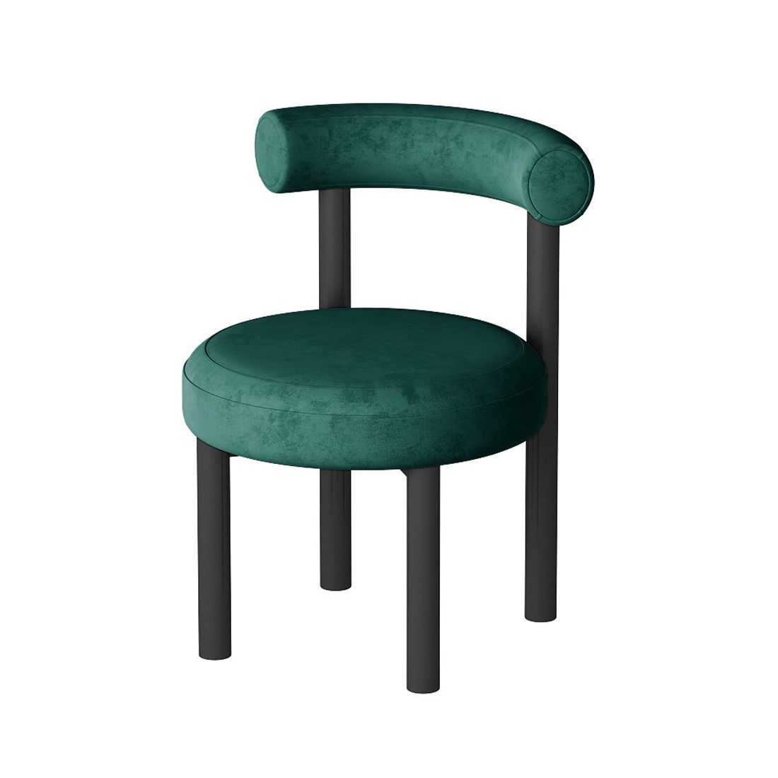 Silla lateral de terciopelo estilo diseñador, respaldo abierto, acabado mate, silla de comedor