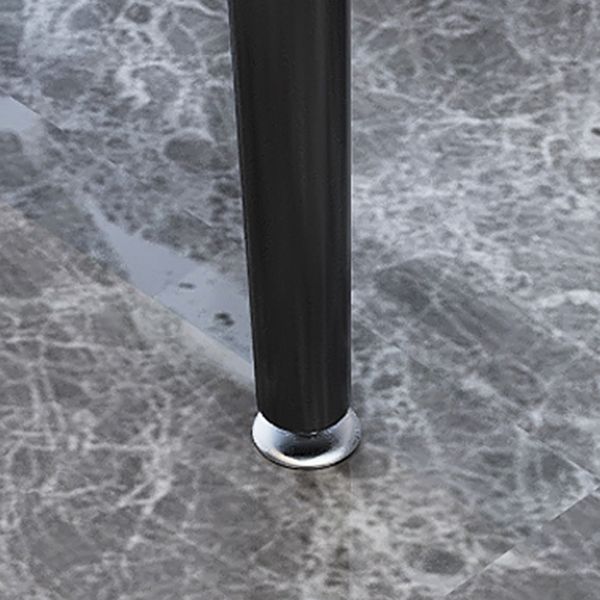 Square Industrial Dining Table White Tone Fixed Table with Sintered Stone