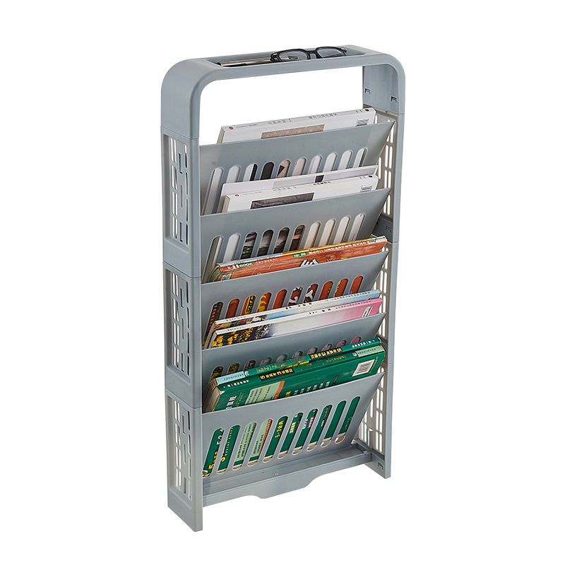 Contemporary Plastic Geometric Bookshelf Closed Back Bookshelf for Classroom
