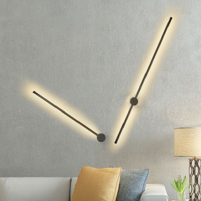 Nordic Minimalism LED Line Wall Lamp Rotatable Design Long Strip Sconce Light for Living Room Corridor