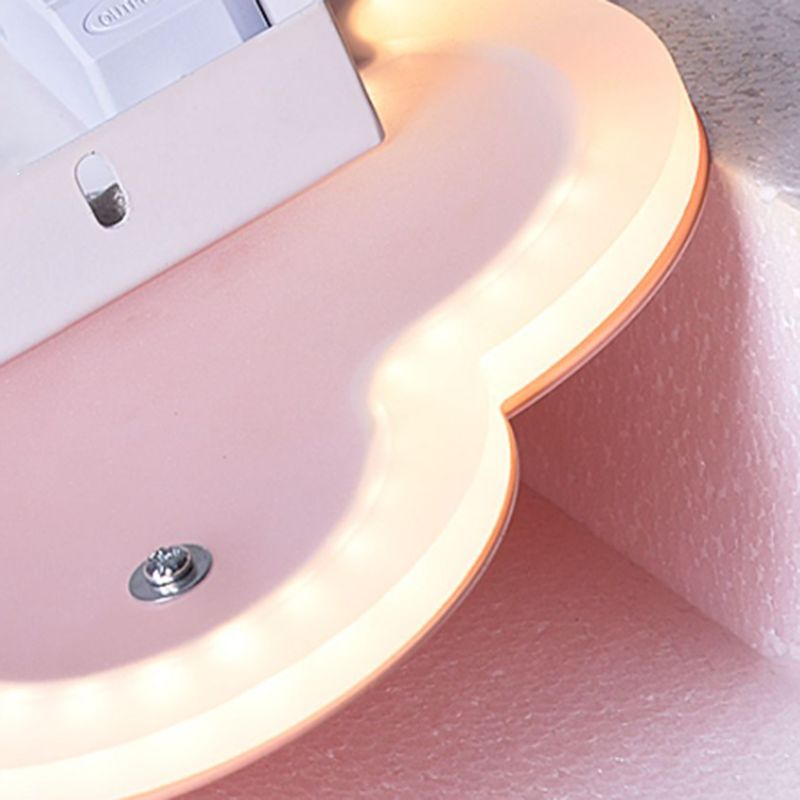 Kids Multicolor Wall Sconce Cloud Metal Wall Light Fixture for Bedroom