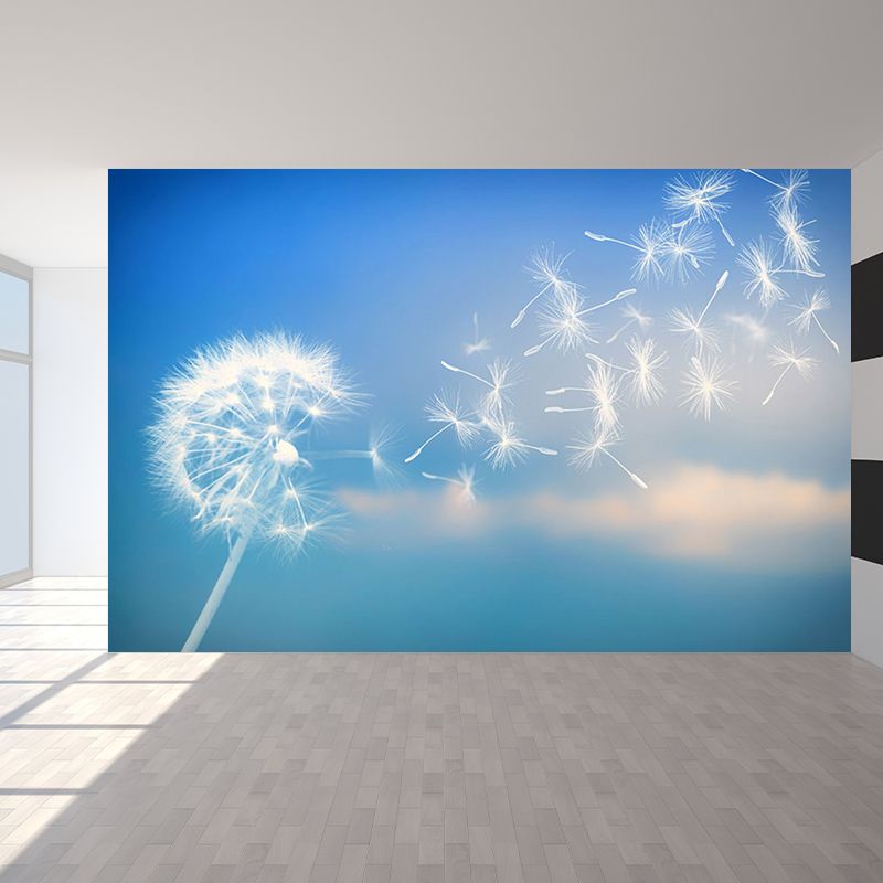 Autocollant mural pissenlit, couleur douce, Art mural décoratif pour salle à manger, sur mesure