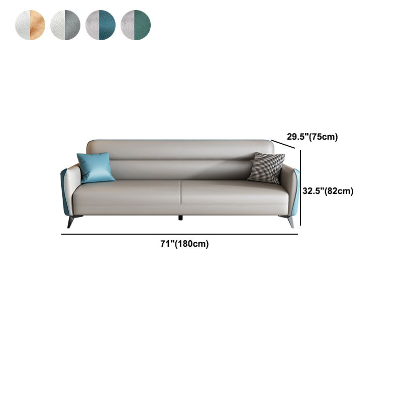 32.3" H 3-seater Faux Leather Square Arm Sofa for Living Room with storage