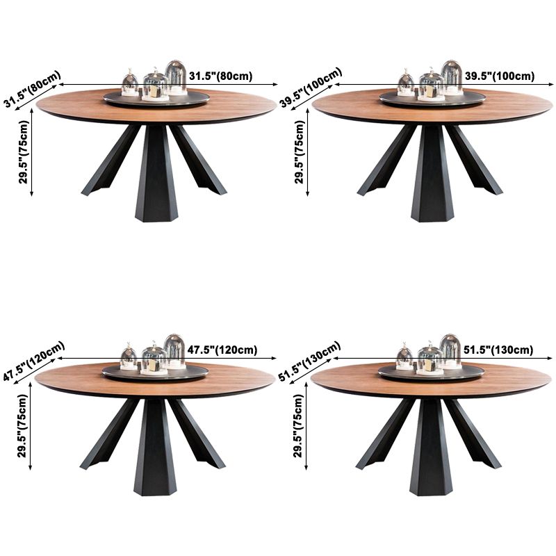 Round Tripod Dining Table with Pine Solid Wood (Lazy Susan Not Included)