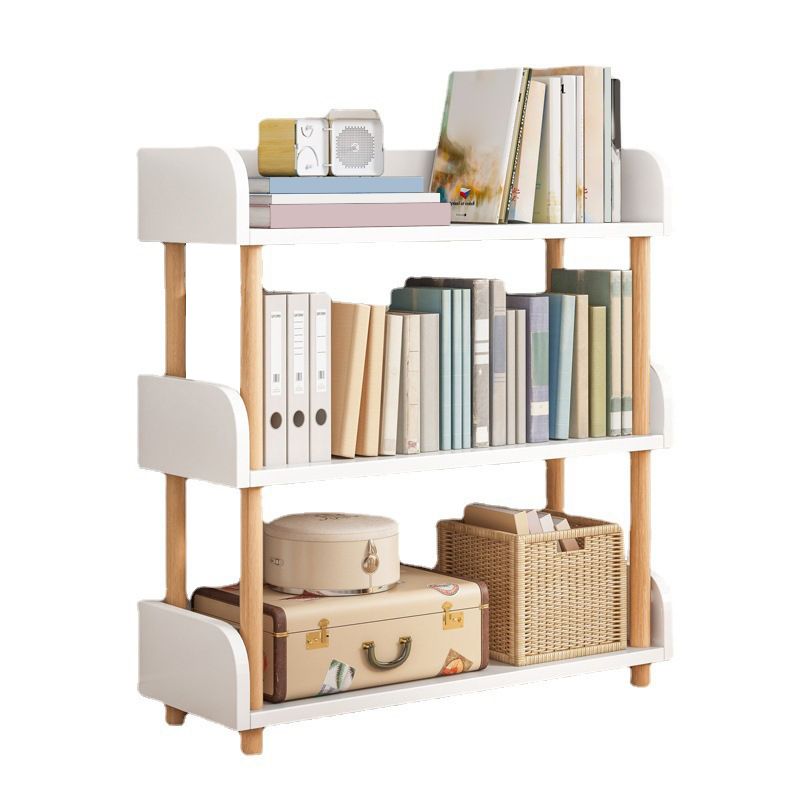 Open Back Standard Bookcase Scandinavian Engineered Wood Bookshelf
