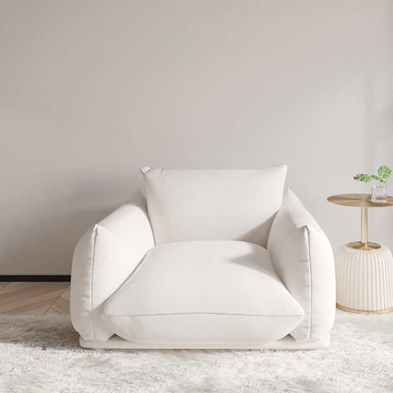 Standard Cushions Contemporary Square Arm Settee Couch for 1/2 People