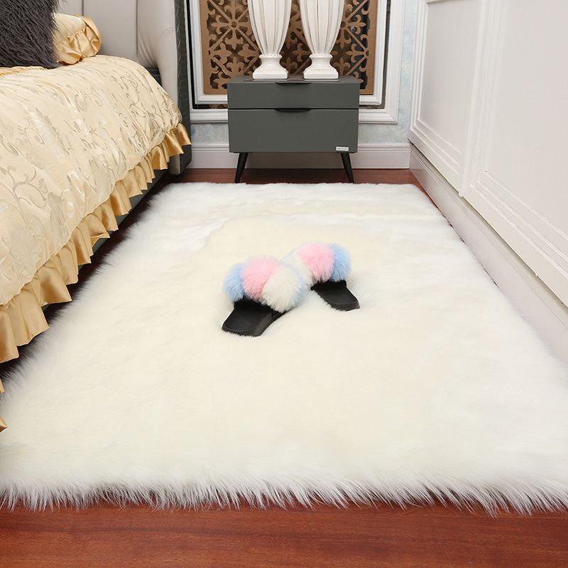 Comfort Shag Area Rug Calming Solid Polypropylene Carpet Easy Care Washable Rug for Living Room