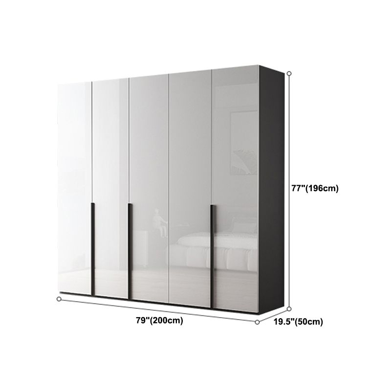 Modern Wardrobe Closet With Shelves Engineered Wood Wardrobe Armoire