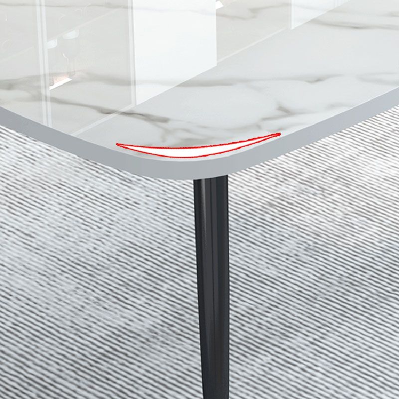 Dining Room Industrial Dinner Table Rectangle 4 Legs Dining Table