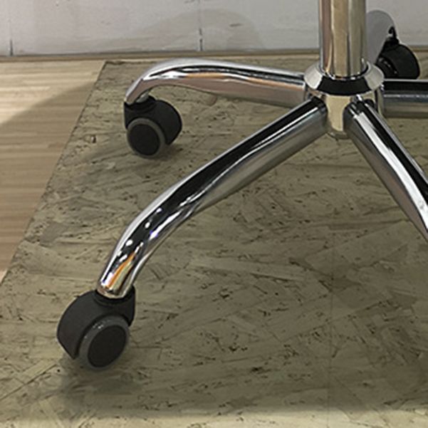 Modern Armless Black Office Chair  Height-adjustable Chair with Wheels