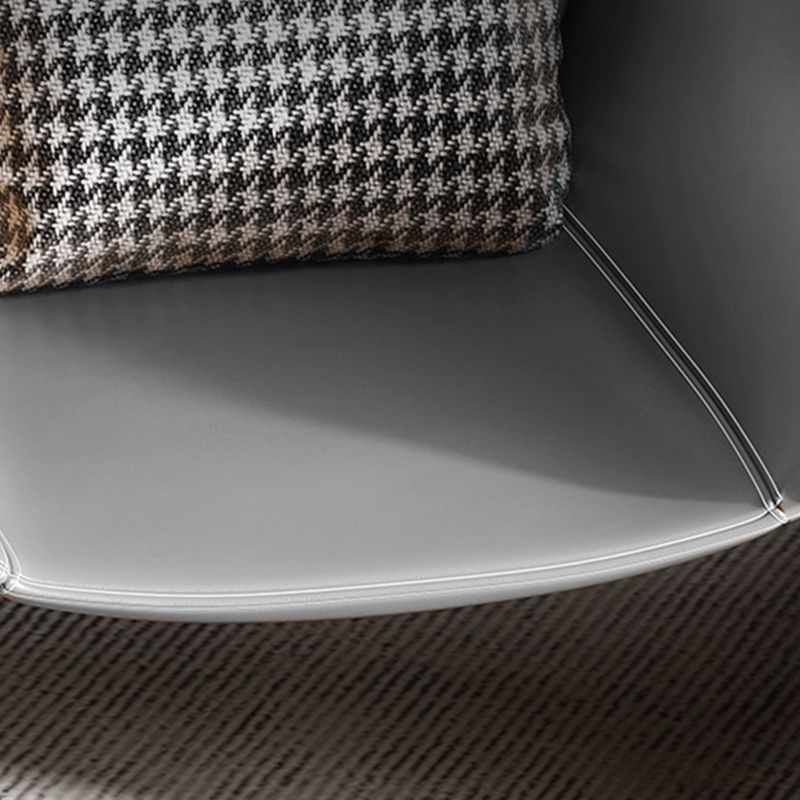Solid Color Lounge Chair with a Headrest, Modern Accent Chair