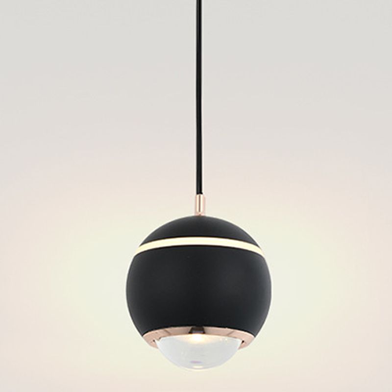 Spherical Shape Hanging Lighting Modern Style Metal 2 Light Hanging Lamp for Bedroom