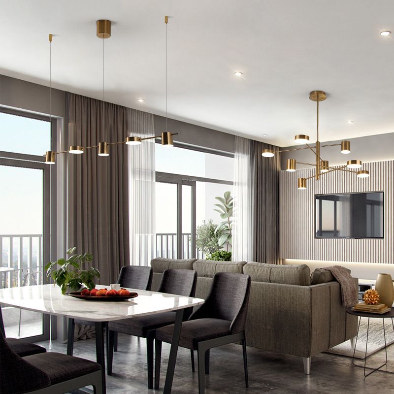 Lampada del lampadario Sputnik Lampada in metallo contemporaneo lampada a sospensione per soggiorno