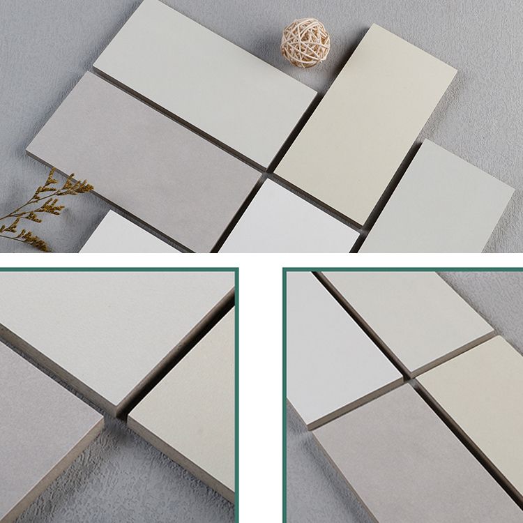 Square Pure Color Floor Tile Scratch Resistant Straight Edge Floor Tile