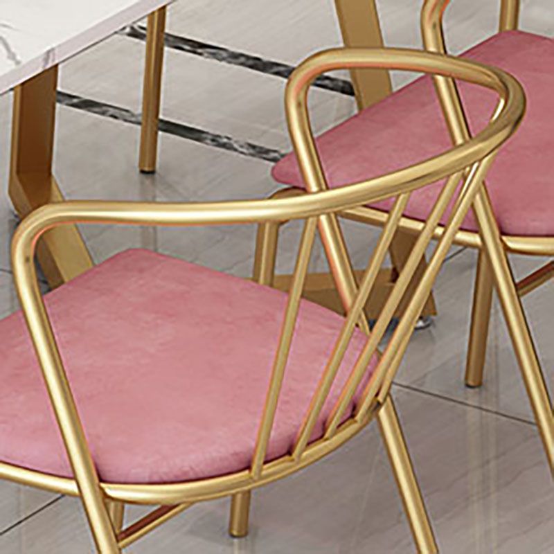 Sillas laterales traseras Windsor de estilo escandinavo Sillas de comedor tapizadas sin brazos