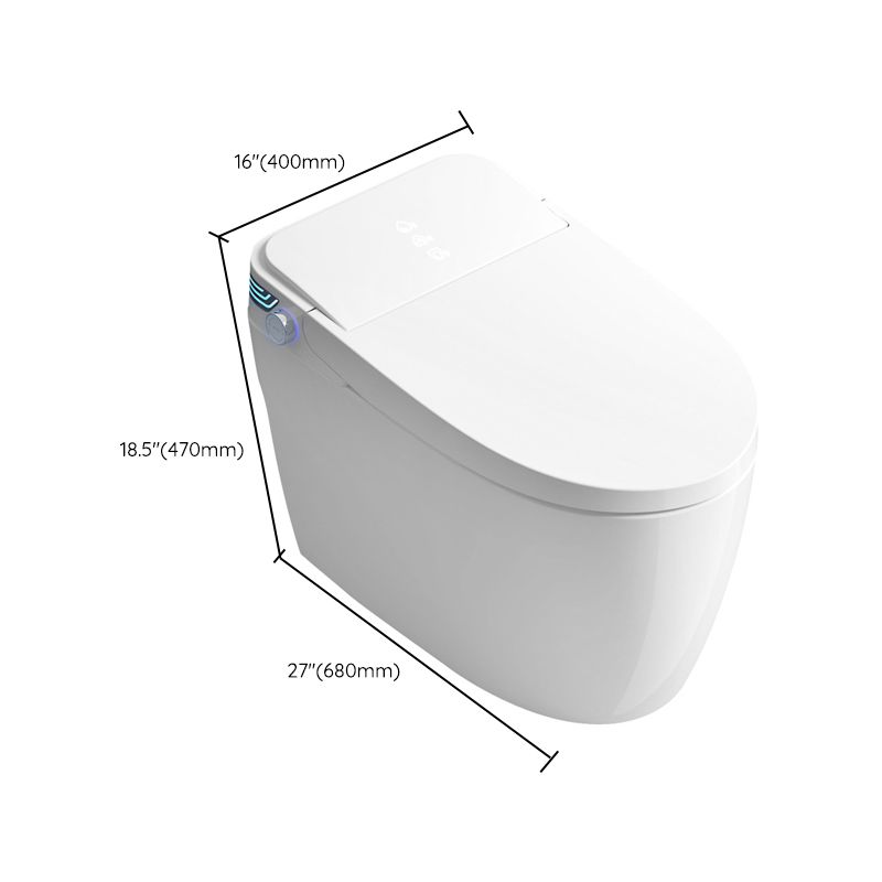 Modern Flush Toilet Concealed Tank One-Piece Toilet with Slow Close Seat