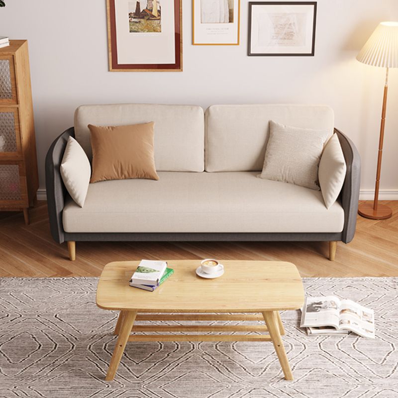 Contemporary Pillow Top Arm slipcovered Sofa 31.5"High Velvet Loose Back Sofa