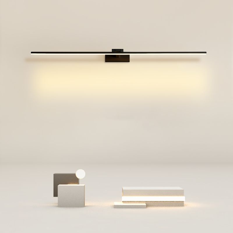 Modern Minimalist Style Linear Wall Mounted Vanity Lights Aluminum 1 Light Vanity Mirror Lights for Bathroom