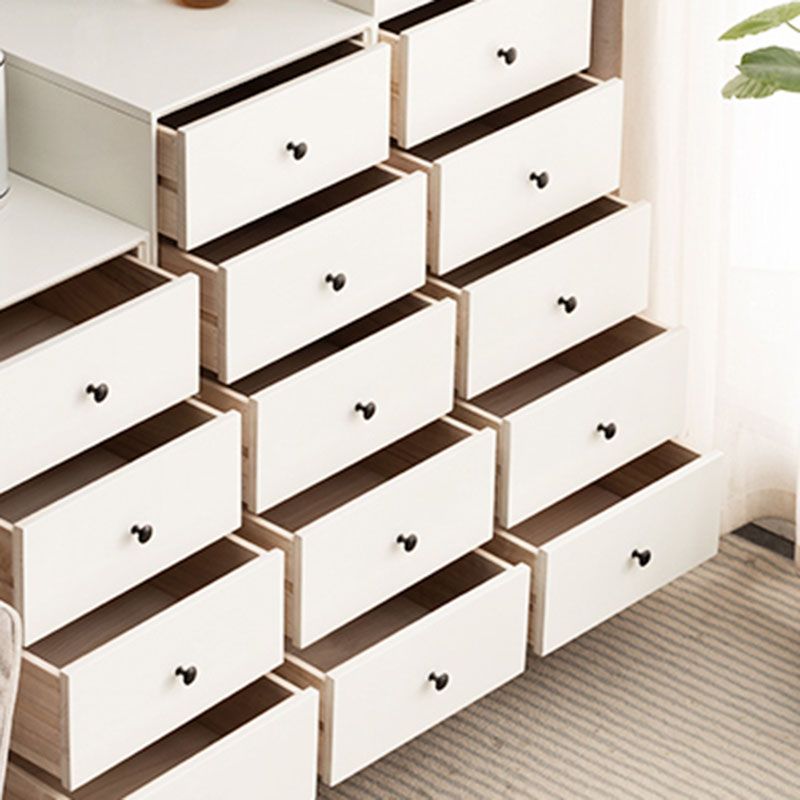 Contemporary Chest Vertical Solid Wood Lingerie Chest without Mirror