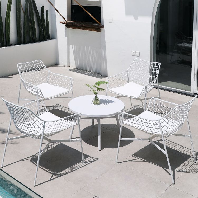 Industrial Matte Finish Finish End Table Metal Water Resistant Side Table