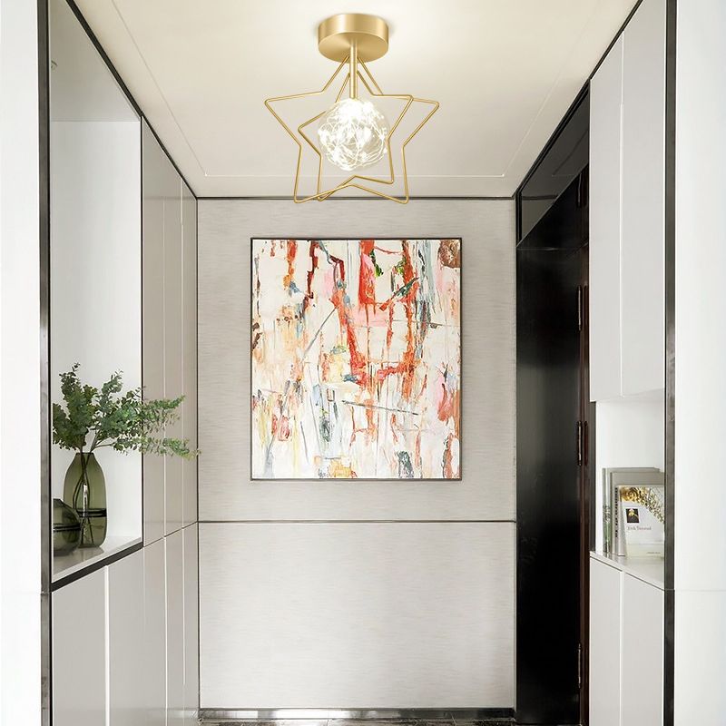 Modernism Metal Ceiling Light Star Flush Mount Lighting for Home